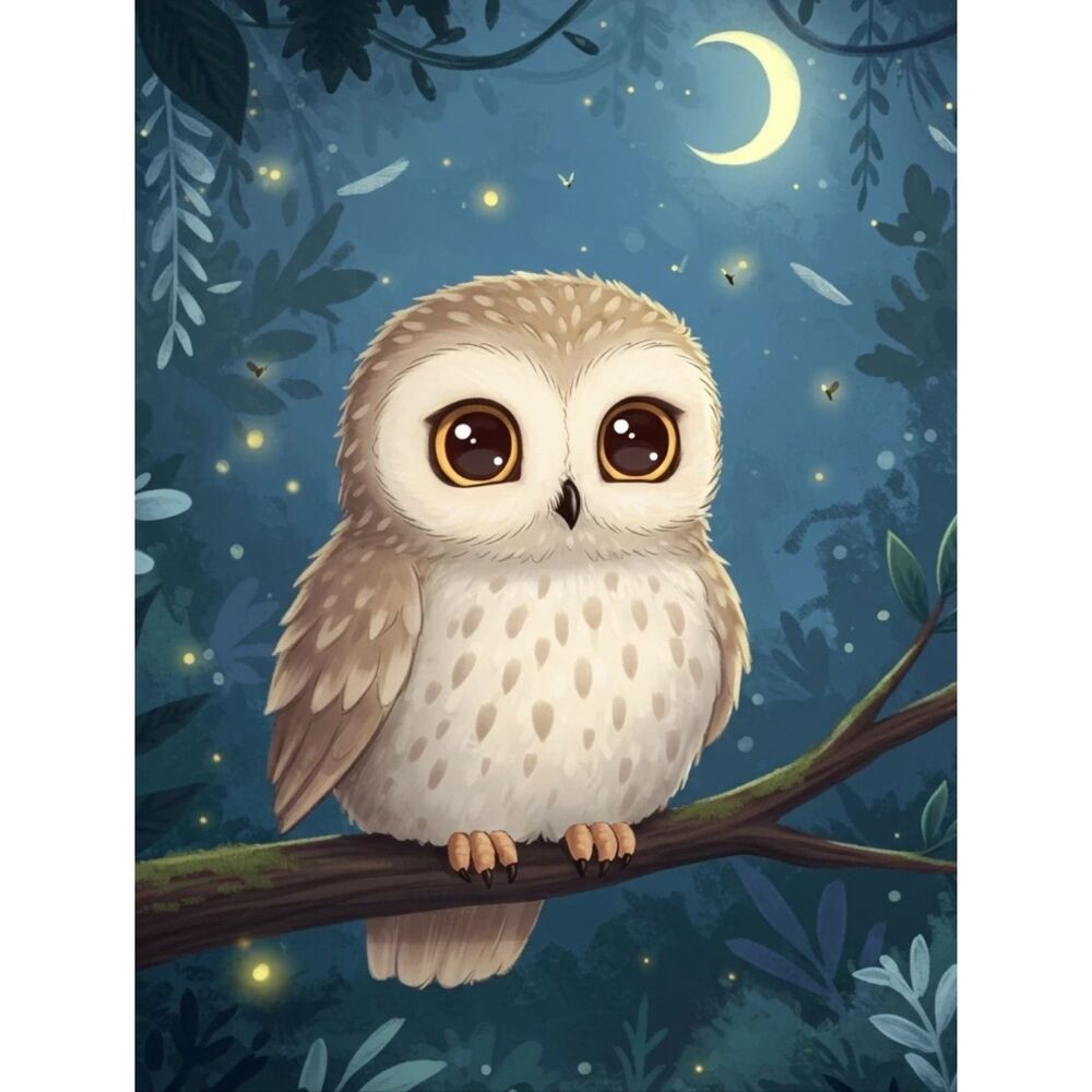 Night Sky Owl Custom Fridge Magnet Kitchen Home Decor